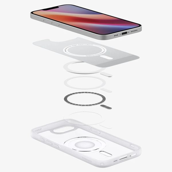 Spigen Cover Posteriore Ultra Ibrida con MagSafe Apple iPhone 17e / 16e - Classic Silver
