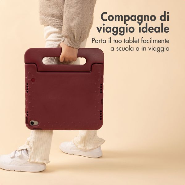 imoshion Cover Posteriore Kidsproof con Maniglia Apple iPad 11 (2025) 11 pollici A16 / iPad 10 (2022) 10.9 pollici - Velvet Plum