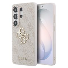 Guess Cover Posteriore con Logo 4G in Metallo Samsung Galaxy S26 Ultra - Rosa