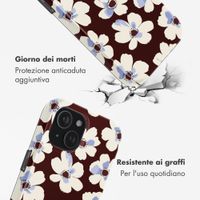 Selencia Cover posteriore Vivid con MagSafe Apple iPhone 15 - Choco Flower Pop