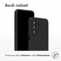 Accezz Cover Posteriore in Silicone Liquido Samsung Galaxy A27 (5G) - Nero