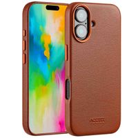 Accezz Cover in Pelle con MagSafe Apple iPhone 16 - Sienna Brown