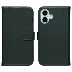 Selencia Cover a libro in vera pelle Apple iPhone 17 - Verde