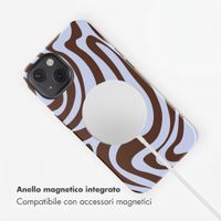 Selencia Cover posteriore Vivid con MagSafe Apple iPhone 13 - Dream Swirl Chocolate