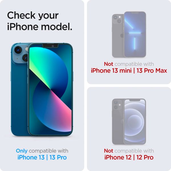 Spigen Vetro temperato privacy GLAStR EZ Fit + Applicatore - confezione da 2 Apple iPhone 13 / 13 Pro