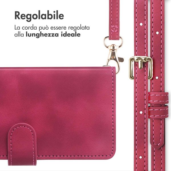 imoshion Cover a libro con Cordino Samsung Galaxy S25 FE - Rosso