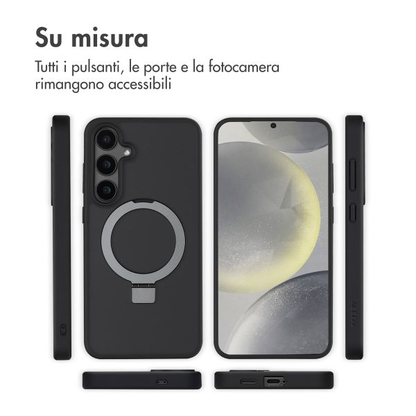 Accezz Cover con anello e supporto con MagSafe Samsung Galaxy S24 Plus - Nero