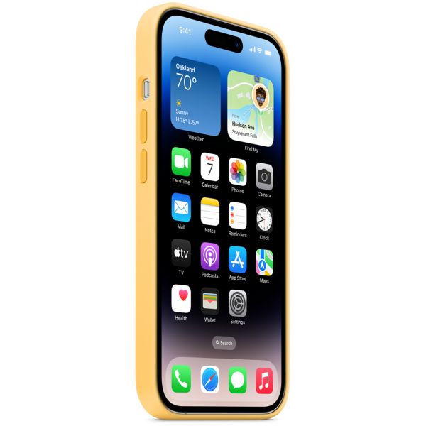 Apple Cover Posteriore in Silicone con MagSafe Apple iPhone 14 Pro - Sunglow