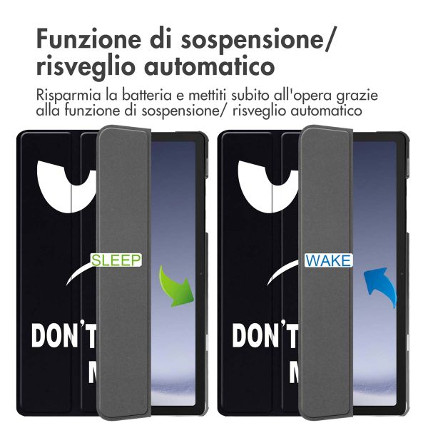 imoshion Cover Trifold Design Samsung Galaxy Tab A11 Plus / A9 Plus - Don't touch