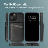 imoshion Cover Posteriore con Porta Carte e supporto Apple iPhone 15 - Nero