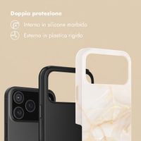 Selencia Cover Posteriore Vivid Apple iPhone 18 Pro - Golden Beige Marble