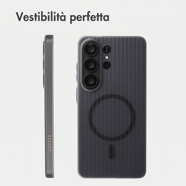 Accezz Cover Lite con MagSafe | Fluted | Samsung Galaxy S26 Ultra - Grigio