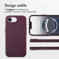 Accezz Cover in Pelle con MagSafe Apple iPhone 17e / 16e - Heath Purple