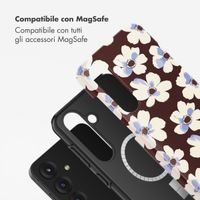 Selencia Cover posteriore Vivid con MagSafe Samsung Galaxy S25 - Choco Flower Pop