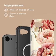 Selencia Cover posteriore Vivid con MagSafe Apple iPhone 17e / 16e - Vintage Peony