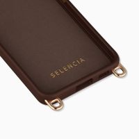 Selencia Cover posteriore Rivièra con MagSafe con ganci rimovibili Samsung Galaxy S25 / S24 - Choco Brown