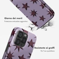 Selencia Cover posteriore Vivid con MagSafe Apple iPhone 15 Pro - Stars Plum Lilac