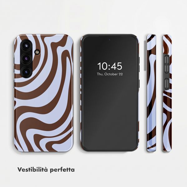 Selencia Cover Posteriore Vivid Samsung Galaxy S25 FE - Dream Swirl Chocolate