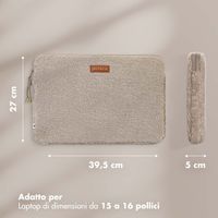 Selencia Cover Teddy per laptop 15-16 pollici - Laptopsleeve - Sand