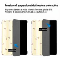 imoshion Cover Trifold Design Samsung Galaxy Tab A11 Plus / A9 Plus - Garden Stripes