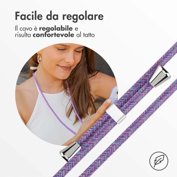 imoshion Cover in Silicone con Cordino Apple iPhone 13 Pro Max - Viola