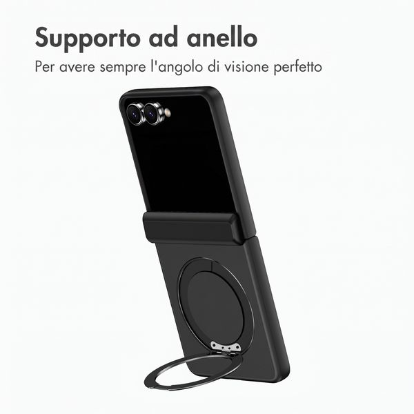 Accezz Color Backcover con MagSafe e supporto ad anello Samsung Galaxy Z Flip 8 - Nero