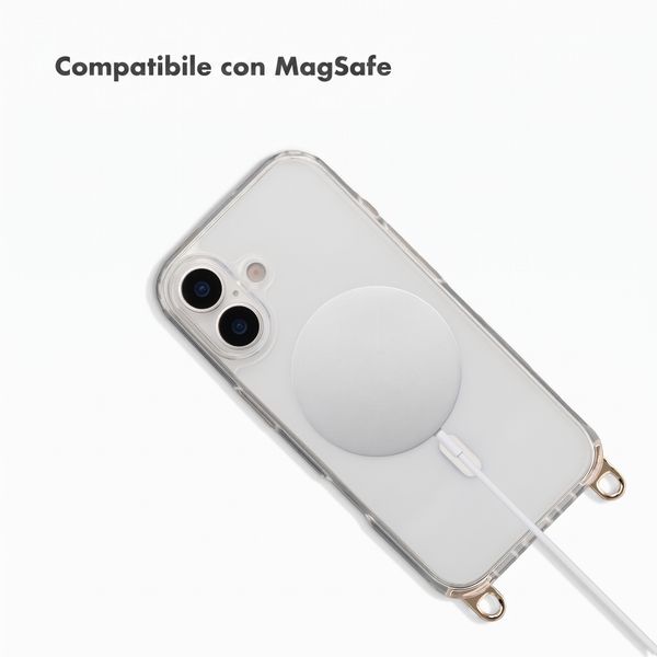 Selencia Cover posteriore Rivièra MagSafe con gancini rimovibili Apple iPhone 16 - Trasparente
