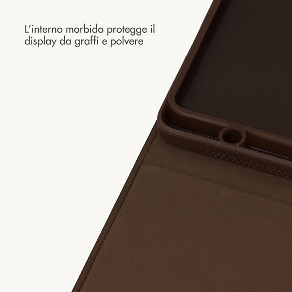 Selencia Custodia a libro Croco Samsung Galaxy Tab A11 Plus / A9 Plus - Choco Brown