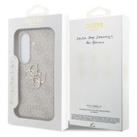 Guess Cover Posteriore con Logo 4G in Metallo Samsung Galaxy S26 Plus - Rosa