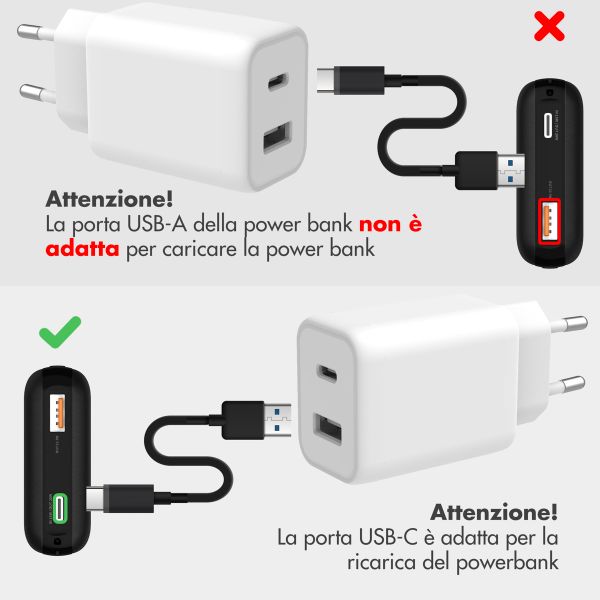 imoshion Powerbank compatta da 10.000 mAh – Powerbank piccola – Quick Charge e Power Delivery – Nero