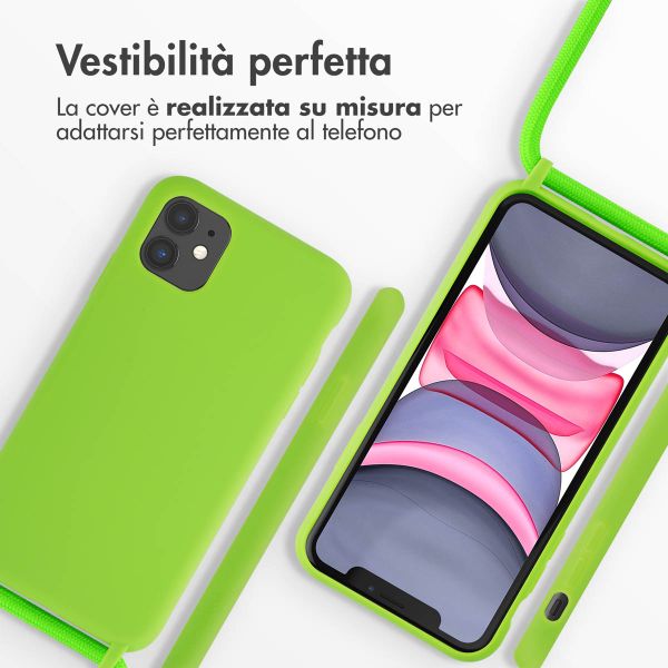 imoshion Cover in Silicone con Cordino Apple iPhone 11 - Fluor Groen
