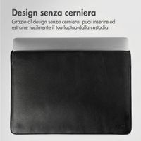 Accezz Cover in pelle per Apple MacBook 15 pollici - Laptopsleeve - Nera