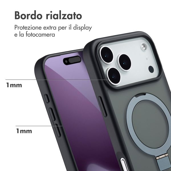 Accezz Cover con anello e supporto con MagSafe Apple iPhone 17 Pro Max - Nero