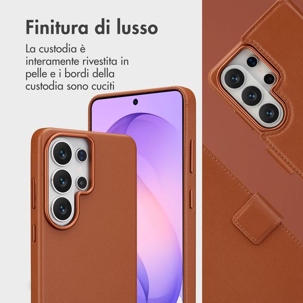 Accezz Cover in pelle 2 in 1 con MagSafe Samsung Galaxy S26 Ultra - Sienna Brown