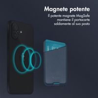 Accezz Portacarte in pelle - Compatibile con MagSafe e Qi2 - Nightfall Blue