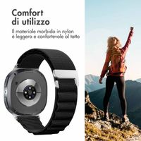 imoshion Cinturino in nylon Alpine Samsung Galaxy Watch 8 (40/44mm) / Classic (46mm) - Nero