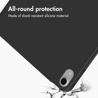 Accezz Cover a libro in silicone Smart Apple iPad 11 (2025) 11 pollici A16 / iPad 10 (2022) 10.9 pollici - Nero