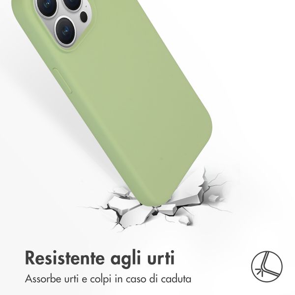 Accezz Cover in silicone liquido con MagSafe Apple iPhone 15 Pro Max - Verde