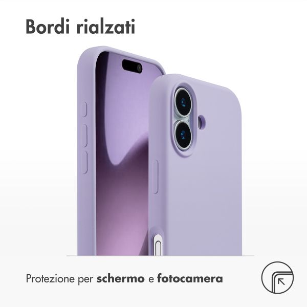 Accezz Cover in silicone liquido con MagSafe Apple iPhone 17 - Viola