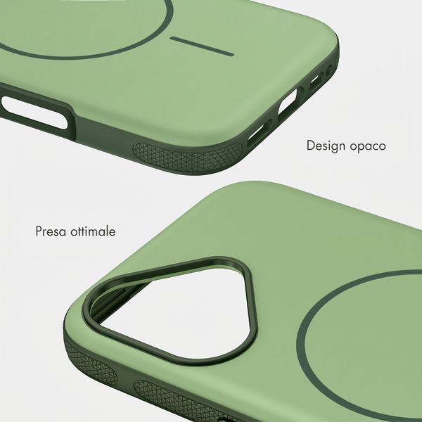 imoshion Cover posteriore Color con Thin MagSafe Ring Apple iPhone 16 - Verde scuro