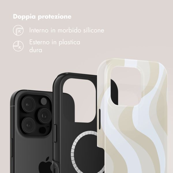 Selencia Cover posteriore Vivid con MagSafe Apple iPhone 16 Pro - Desert Waves Beige