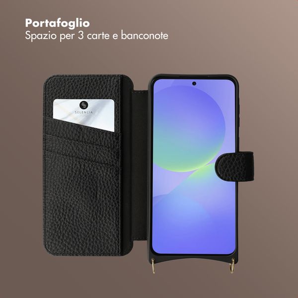 Selencia Cover Riva con MagSafe e cordino Samsung Galaxy A37 (5G) - Nero