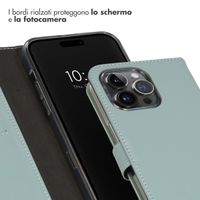 Selencia Cover a libro in vera pelle Apple iPhone 15 Pro Max - Air Blue