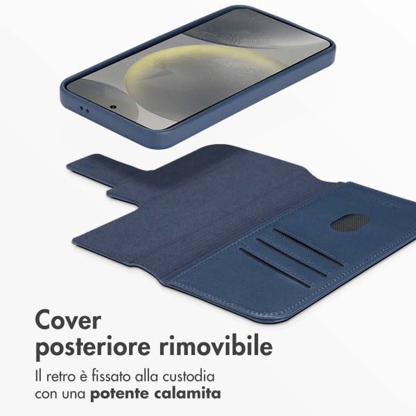 Accezz Cover in pelle 2 in 1 con MagSafe Samsung Galaxy S24 - Nightfall Blue