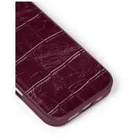 iDeal of Sweden Cover posteriore in pelle vegana MagSafe Apple iPhone 16 - Fine Wine Croco