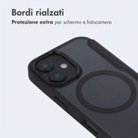 imoshion Bookcase trasparente con MagSafe Apple iPhone 16 - Nero