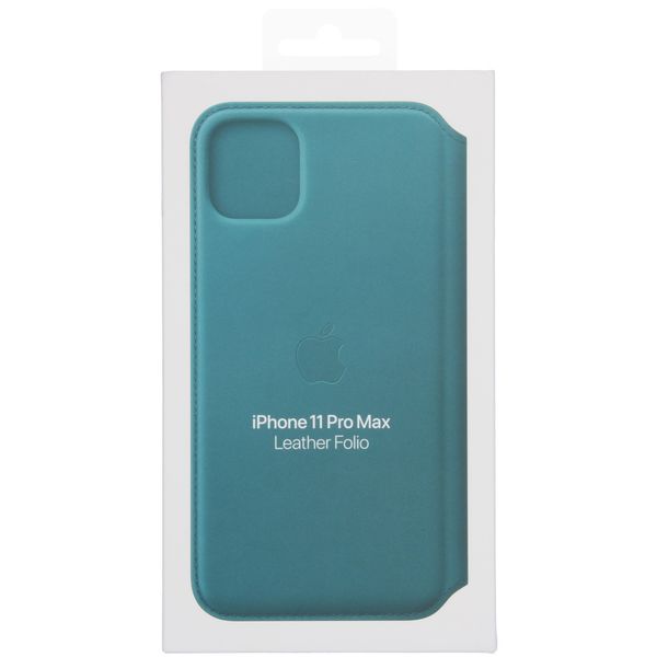 Apple Cover a libro in Pelle con Chiusura Apple iPhone 11 Pro Max - Peacock
