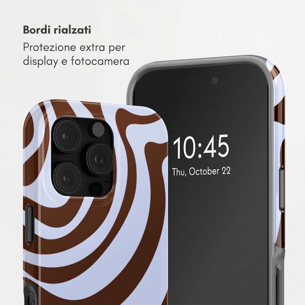 Selencia Cover Posteriore Vivid Apple iPhone 16 Pro - Dream Swirl Chocolate