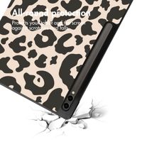 imoshion Cover Trifold Design Samsung Galaxy Tab S10 Ultra / Tab S9 Ultra - Leopard