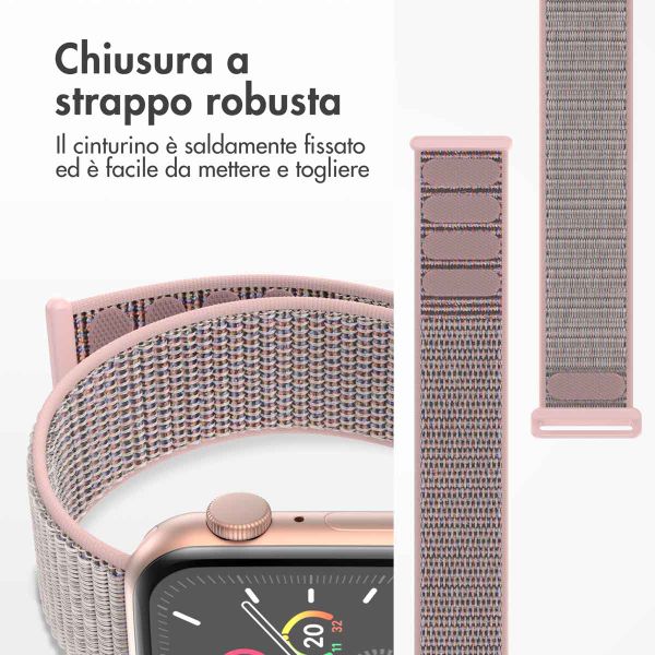 imoshion Cinturino in nylon Apple Watch | 44/45/46/49 mm - Sand Pink